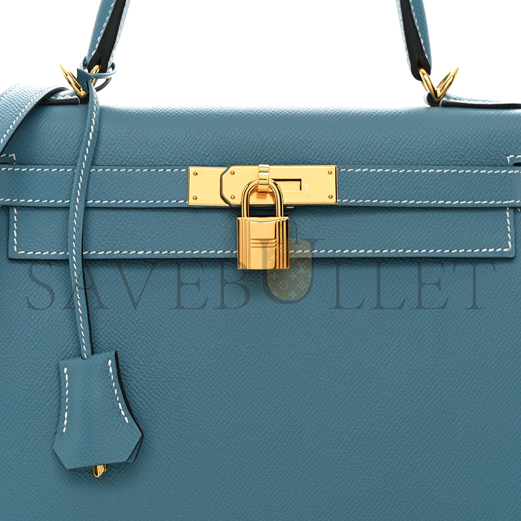 HERMÈS MASTER EPSOM KELLY SELLIER 28 NEW BLUE JEAN (28*22*10cm) 